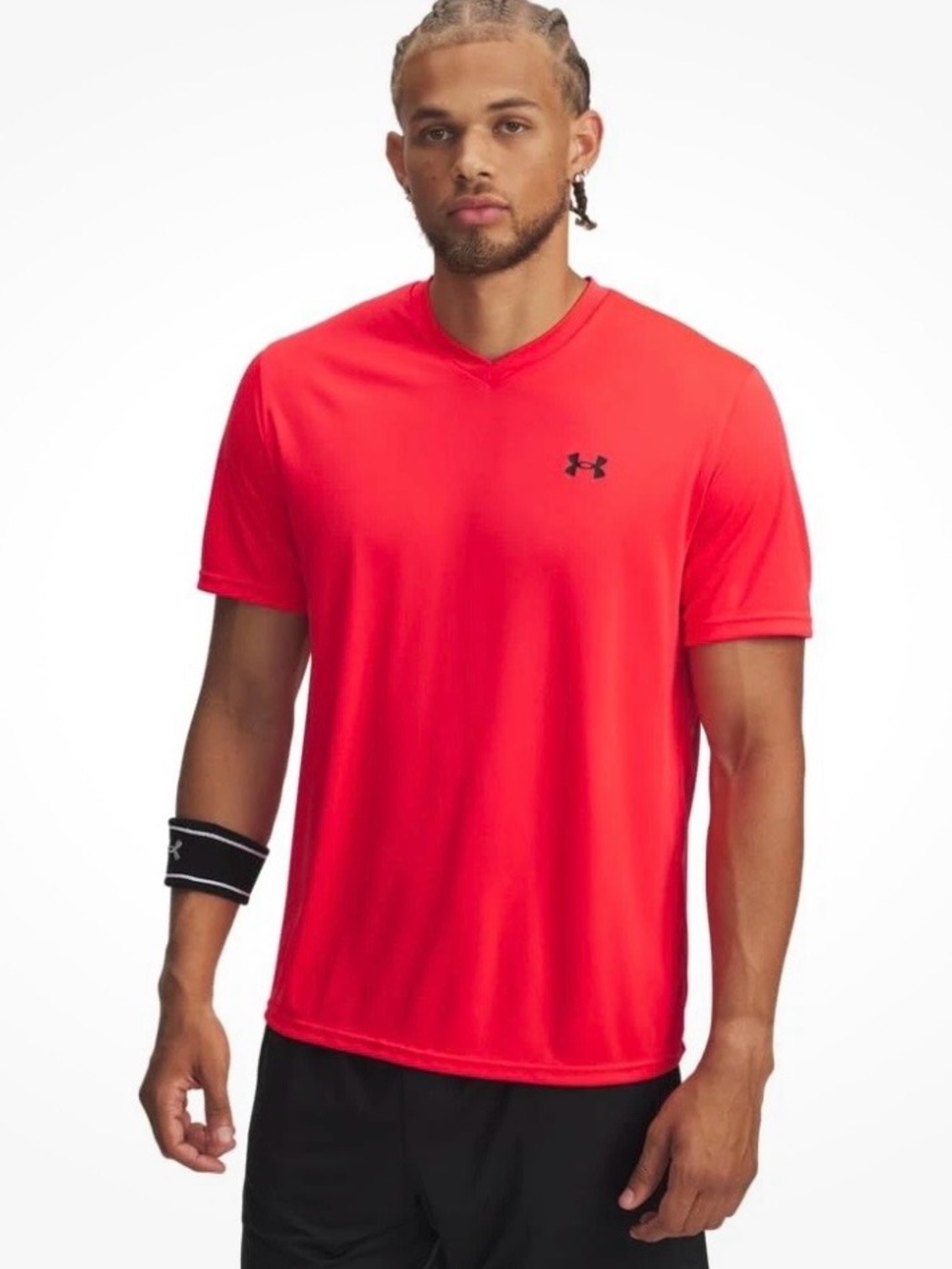 Under Armour Men’s Velocity V-Neck Short Sleeve T-Shirt Red NWT